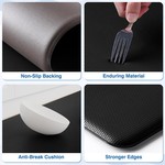 TopikaHome - Anti Fatigue Kitchen Mat 2 Piece, Non-Slip Waterproof Floor Rugs