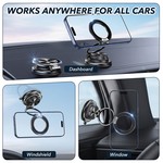 Topika Car Phone Mount, Mobile Phone Car Holder Foldable Magnetic Car Mount