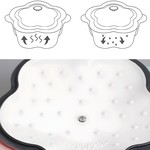 Topika Floral-Shaped Cast Iron Dutch Oven with Lid & Soup Spoon, 20cm, 2L