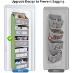 Topika - 5 Tier Over The Door Hanging Organizer, 10 Large Storage Pockets
