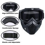 Topika Tactical Helmet with Detachable Face Cover ABS Shell Anti-Fog Goggle