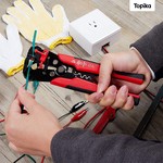 Topika 3-in-1 Self-Adjusting Wire Stripper, Cutter & Crimper Tool