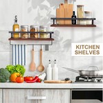 TopikaHome - Bathroom Organiser with Basket, Wall Mounted Shelve for Home