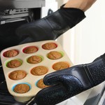 Topika - Silicone Oven Mitts Extra Long Heat Resistant 260 C - 2 Pack