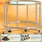 TopikaTrampoline for Kids with Enclosure, Gymnastics Bar & Toy, 140cm