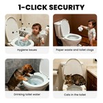 Topika 2 Piece Toilet Safety Lock For Kids SafetyToilet Lid Lock& 1-click