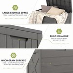 Topika Outdoor Storage Box, Lockable Foldable Waterproof, 128L