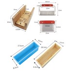 Topika - 7 In 1 Soap Box Kit, Silicone Wooden Soap Molds, Soap Loaf Mould
