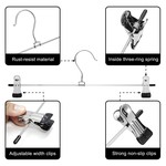 TopikaHome - 10/20PCS Metal Pants & Skirt Hangers with Adjustable Clips