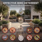Topika Stainless Steel Teardrop Reflective Bird Deterrent Set