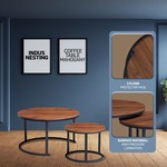 Topika - Extra Large Nesting Coffee Table Set - Modern Design - 2 Piece Set
