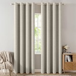 Topika 100% Blackout Linen Eyelet Curtain for Bedroom & Living Room