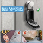 Topika - Lock Key Box with Code,Large Capacity Key Holder & Storage Box