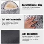 Topika Hooded Cat Cave Bed with Waterproof Non-Slip Base & Cozy Plush