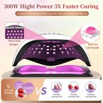 Topika UV Nail Lamp 300W LED Nail Dryer 72 Beads Fast Cure