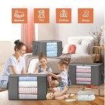 Topika - 90L Storage Bags Set of 3/6, Reinforced Handles & Double Zipper