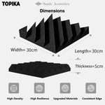 Self-Adhesive Sound Proof Foam Panels, 6/12pcs Acoustic Panels
