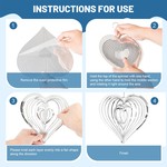 Topika Stainless Steel Heart Reflective Bird Repeller