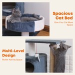 Cat Tree Tower, Play House for Kitten Scratching Post and Tree