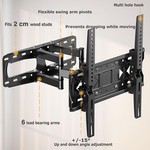 Topika - Full Motion TV Wall Mount for 32-85" TVs, Heavy-Duty Bracket