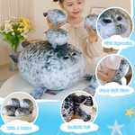 Topika Seal Plush Cute Plushies 5pcs Tummy Time Pillow Toy