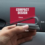 Topika 2 Packs Magnetic Leather Sunglasses&Card Holders for Car Visor