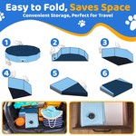 Topika Dog Pool, Portable Swimming Pools for Pet, Plastic Baby Pool