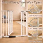 Topika Baby Gate for Stairs with Door, Auto Close Safety Gate
