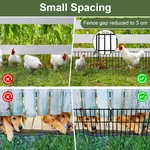 Topika Garden Animal Fence Barrier, No-Dig Metal Fence Panels 10pack