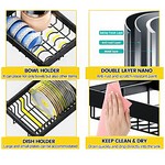Topika - Adjustable & Stretchable Over-The-Sink Dish Drying Rack, 64-100cm