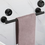 Bathroom Hardware Set, Towel Bar, Rings, Hooks, Paper Holder - 9 piece