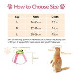 Topika Cat Cone Collar Soft, Recovery Collar for Kitten After Surgery, Pink