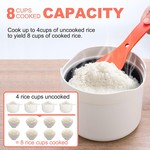 TopikaHome- Microwave Rice Cooker Set with Steam Vent, Orange 5 Piece, 2L