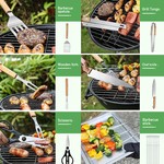 Topika - 50-Piece Premium BBQ Grill Accessories Set Braai Tools for Cooking