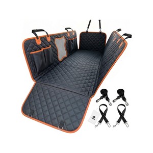 Topika Dog Car Seat Cover Hard Bottom Bone Pattern Protector