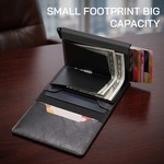 Topika Credit Card RFID Card Pop Up Wallet , Multi-compartment Black