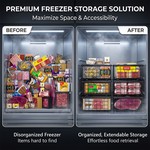 Topika Stackable And Extendable Metal Freezer Storage Boxes Quick Assembly