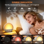 Topika Sunrise Alarm Clock with White Noise, Wake Up Light Speaker