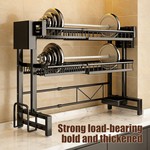 Topika 2 Tier Adjustable Over The Sink Dish Drying Rack& Accessories