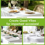 Topika 10pcs Rectangle Table Cloth Disposable White Tablecloth for party