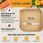 Topika 200 Pcs Air Fryer Liners Square Non-Stick Airfryer Liner Disposable
