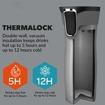 Topika - 420ml Coffee Flask Travel Mug with AutoSeal Lid, Leakproof