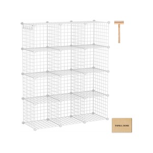 Topika 12 Cube Wire Storage Organiser, Modular Shelving Unit for Home