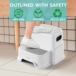 TopikaKids - Step Stool for Toddlers, 2-Step Design, Children's Non-Slip Stool