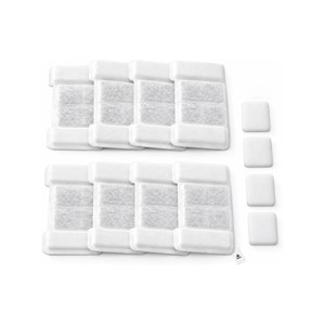Topika Cat Water Fountain Filter Replacement 8 Filters & 4 Sponges