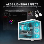 Topika - Cooling Fans For PC 120mm ARGB Reverse Blade CPU Cooler Fans 5pcs