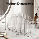Topika - TV Remote Holder Organizer, 2pcs Clear 5-Compartment Remote Stand