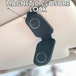 Topika 2 Packs Magnetic Leather Sunglasses&Card Holders for Car Visor