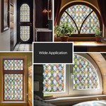 Topika Glass Privacy Film, Stained Glass Static Cling PVC