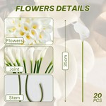 Topika Fake Flowers Real Touch PU Calla Lily Artificial Plants home Decor